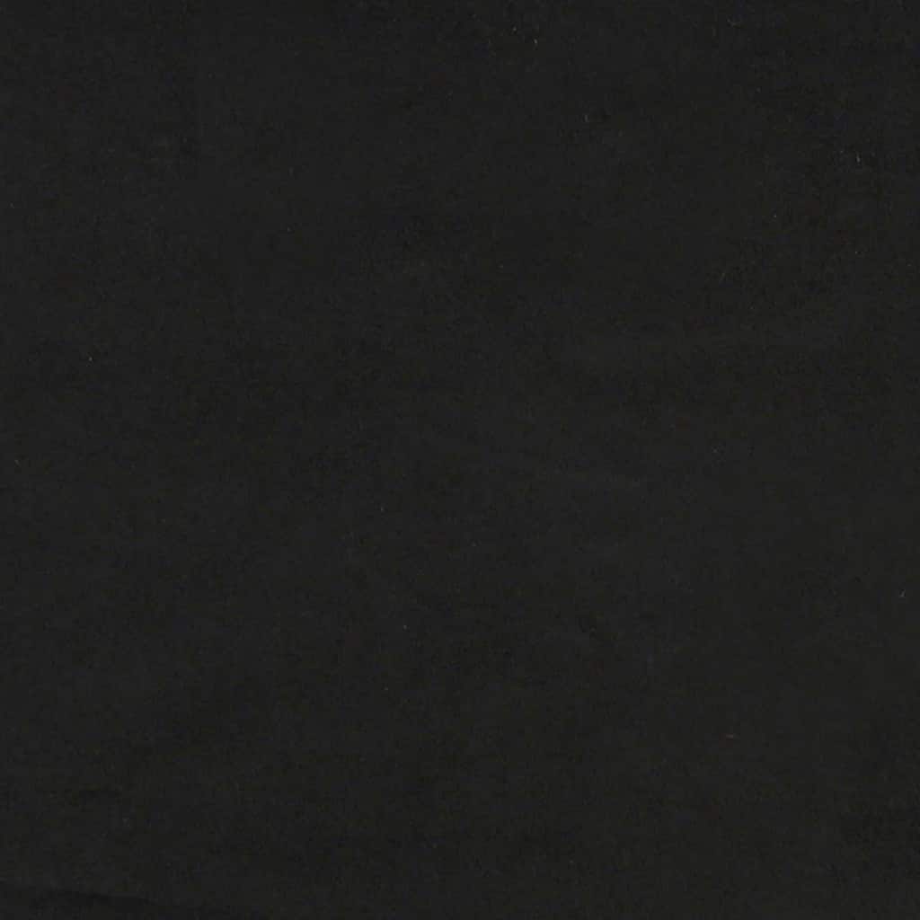 Lit à ressorts avec tête de lit Noir 120 x 200 cm Velours - XIOS
