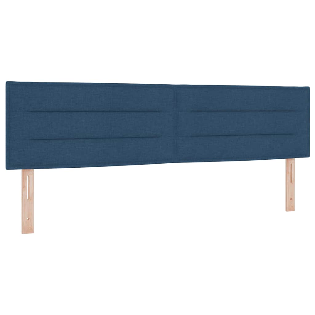 Lit à ressorts avec matelas Bleu 180 x 200 cm tissu - XIOS