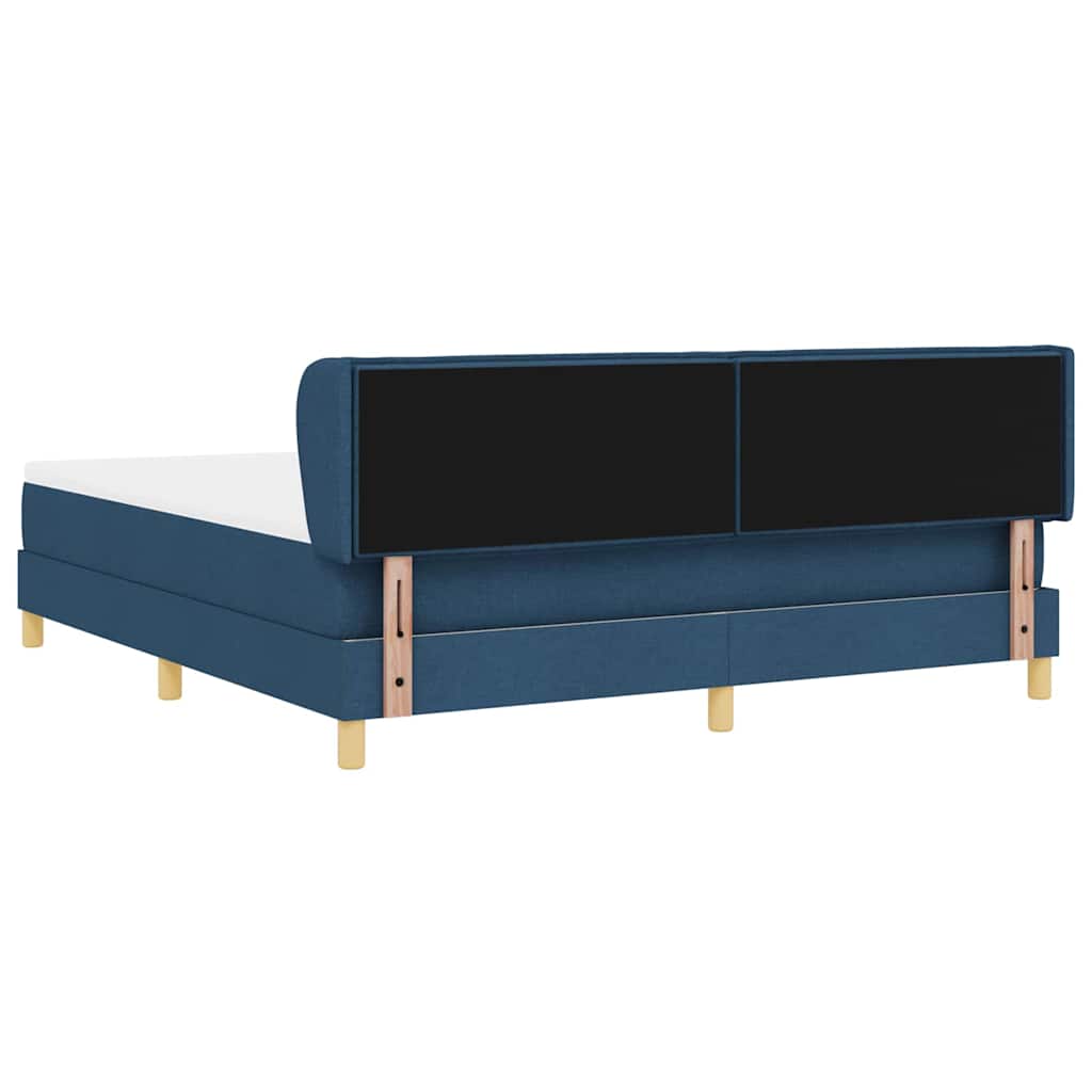 Lit à ressorts avec matelas Bleu 180 x 200 cm tissu - XIOS