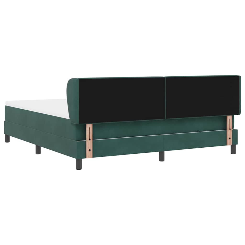 Lit à ressorts avec matelas gris foncé 80x200 cm en velours - XIOS