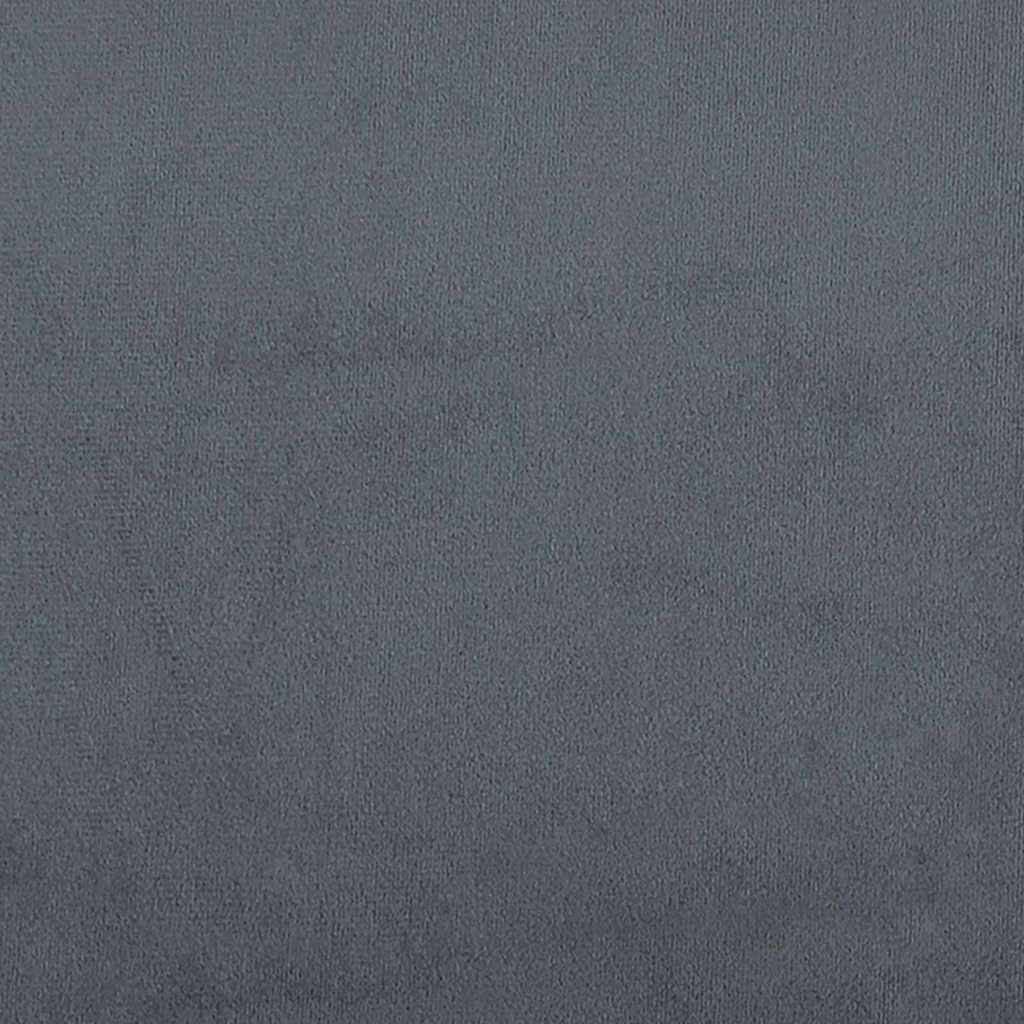 Lit à ressorts avec matelas gris foncé 80x200 cm en velours - XIOS
