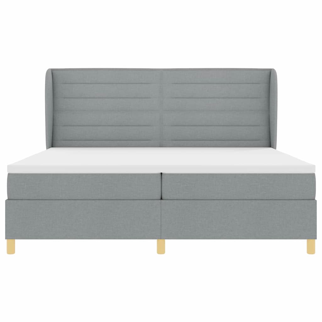 Lit à ressorts avec matelas gris foncé 90x190 cm Gris clair - XIOS