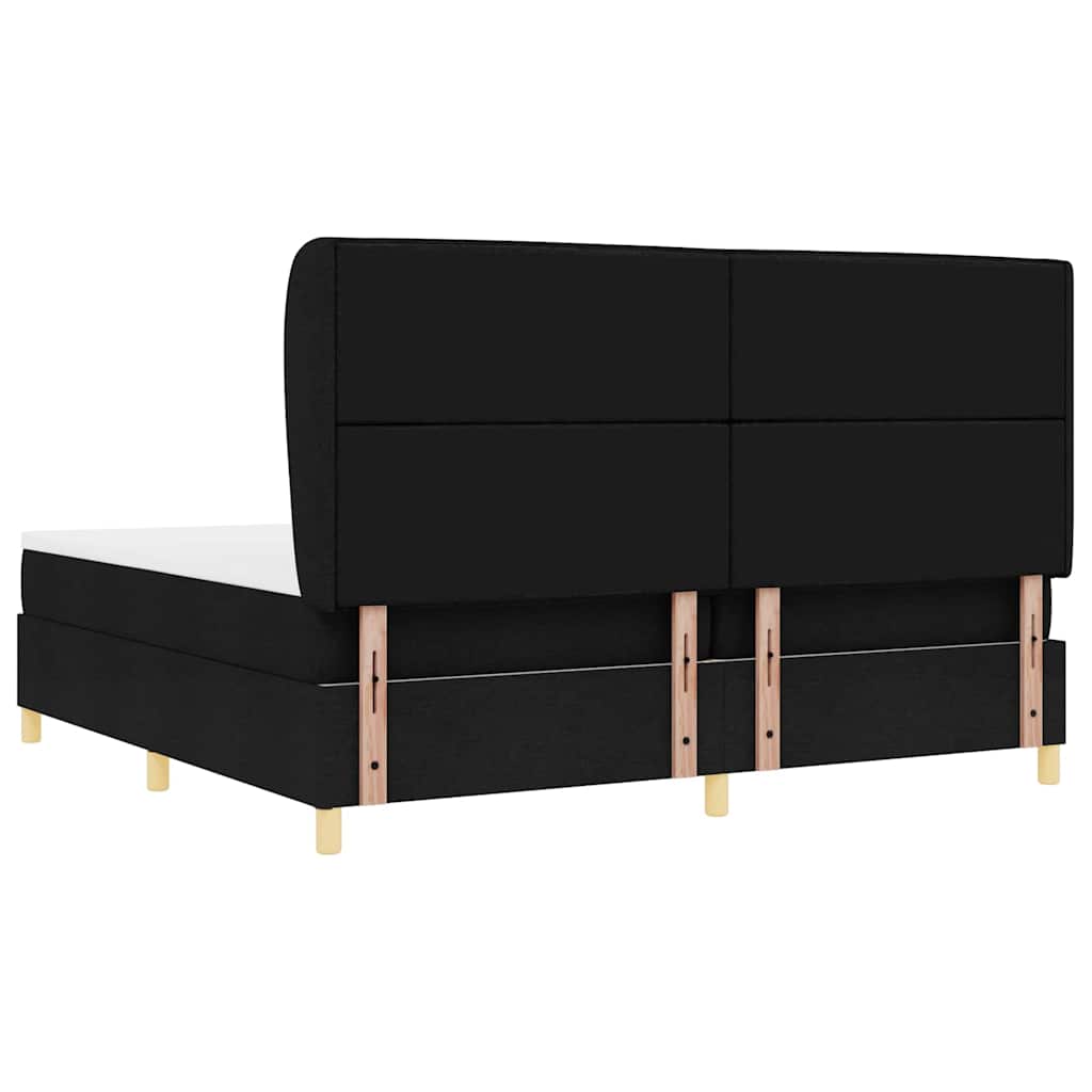 Lit à ressorts avec matelas gris foncé 90x190 cm Noir - XIOS