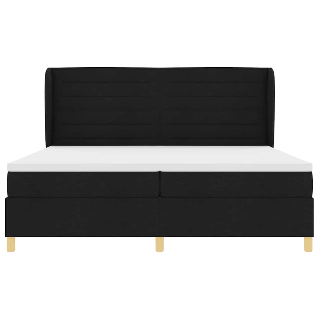 Lit à ressorts avec matelas gris foncé 90x190 cm Noir - XIOS