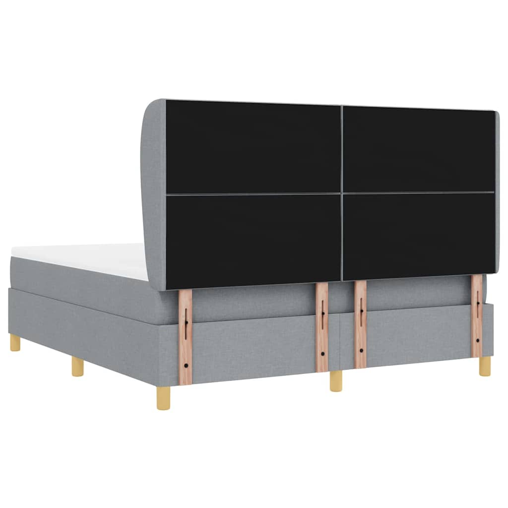 Lit à ressorts avec matelas gris foncé 90x190 cm Gris clair - XIOS
