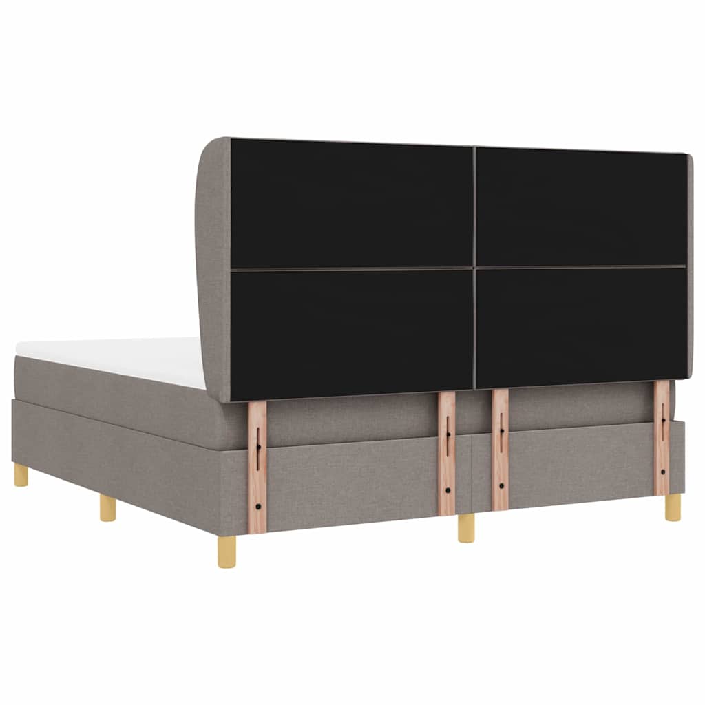 Lit à ressorts avec matelas gris foncé 90x190 cm Taupe - XIOS