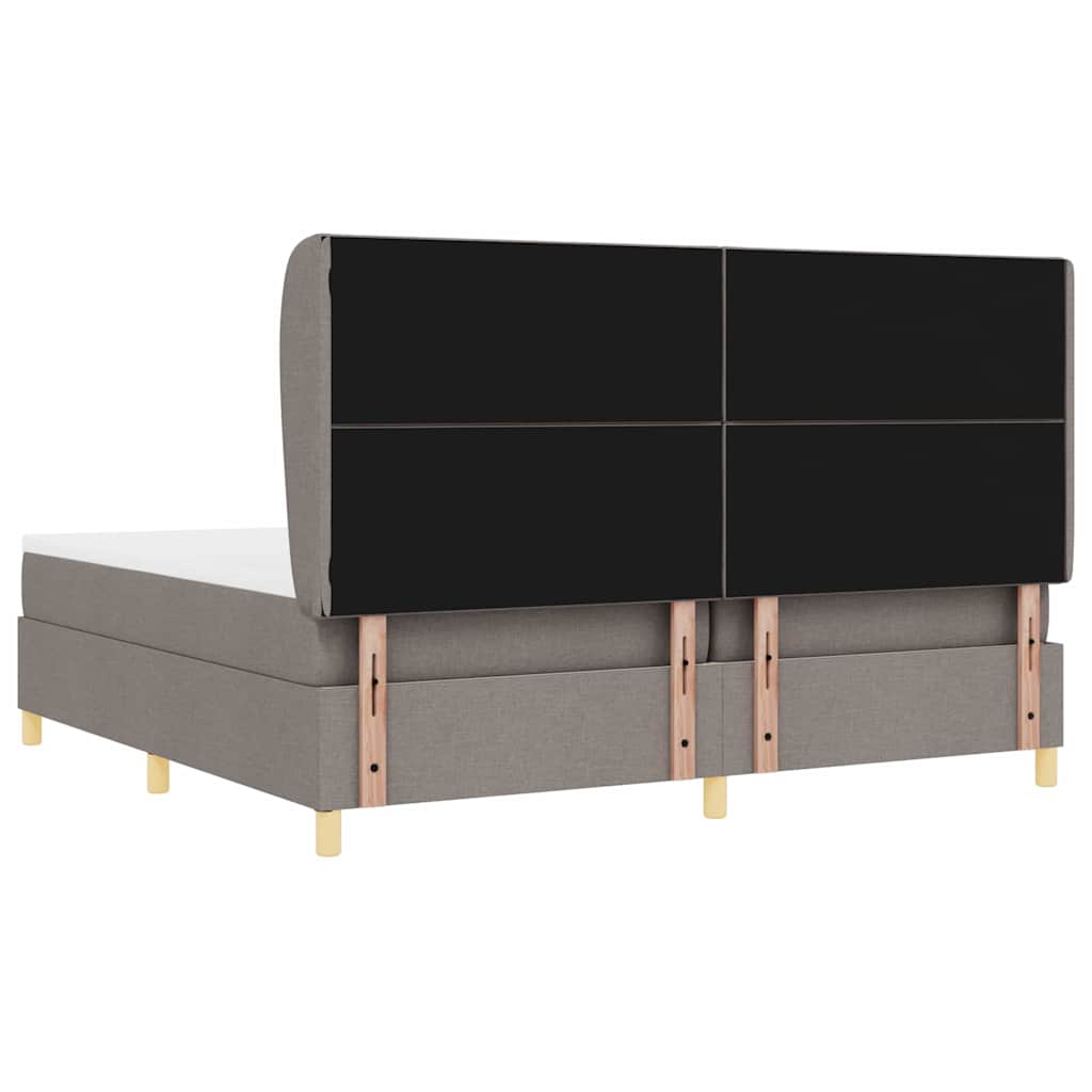 Lit à ressorts avec matelas gris foncé 90x190 cm Taupe - XIOS