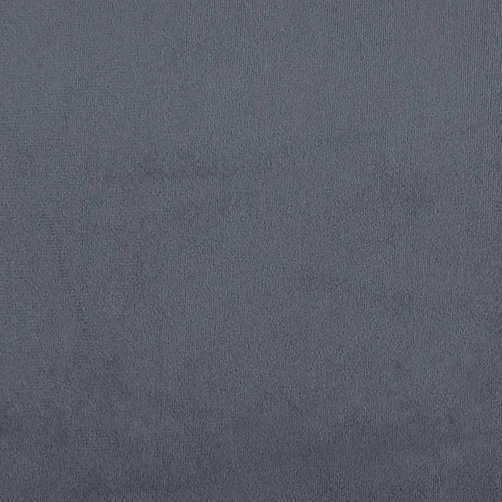 Lit à ressorts avec matelas Gris foncé 190 x 140 cm Velours - XIOS