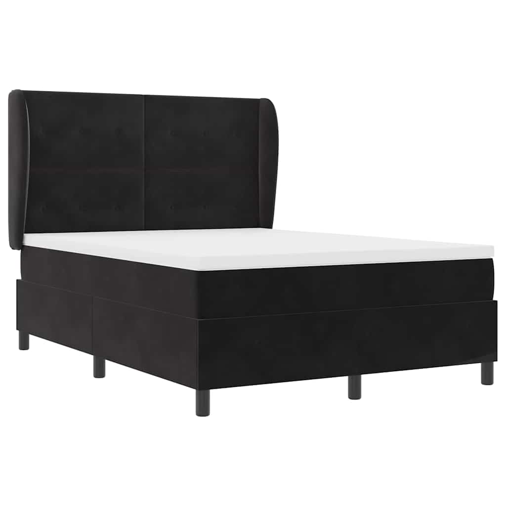 Lit à ressorts avec matelas Noir 200 x 160 cm Polyester - XIOS