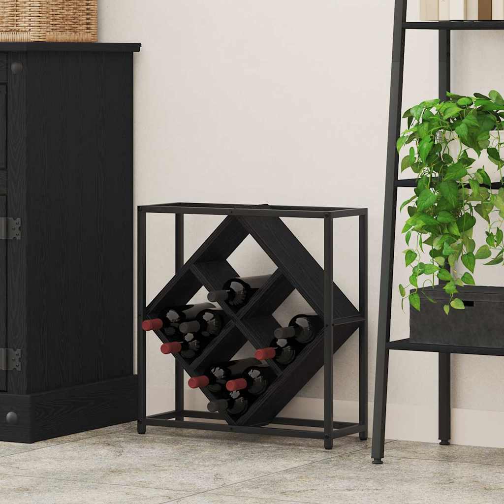 Étagère à vin Chêne noir 51 x 18 x 52,5 cm Bois d'ingénierie - XIOS