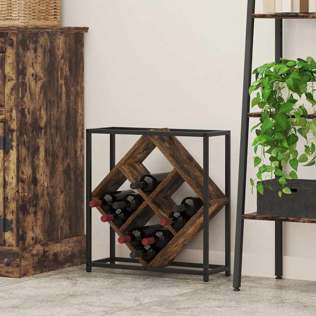 Étagère à vin Chêne fumé 51 x 18 x 52,5 cm Bois d'ingénierie - XIOS