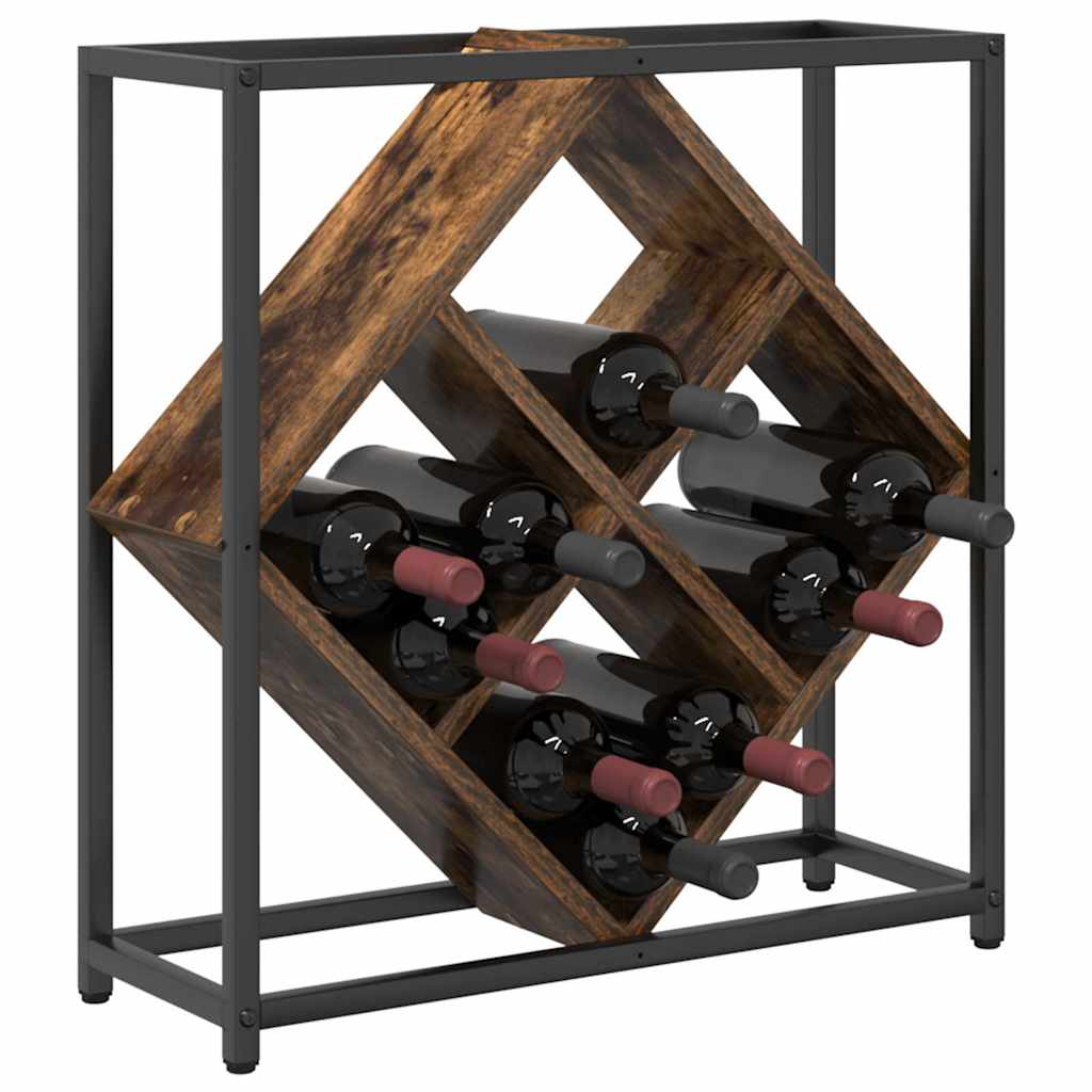 Étagère à vin Chêne fumé 51 x 18 x 52,5 cm Bois d'ingénierie - XIOS