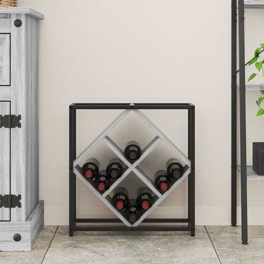 Étagère à vin Gris 51 x 18 x 52,5 cm Bois d'ingénierie - XIOS