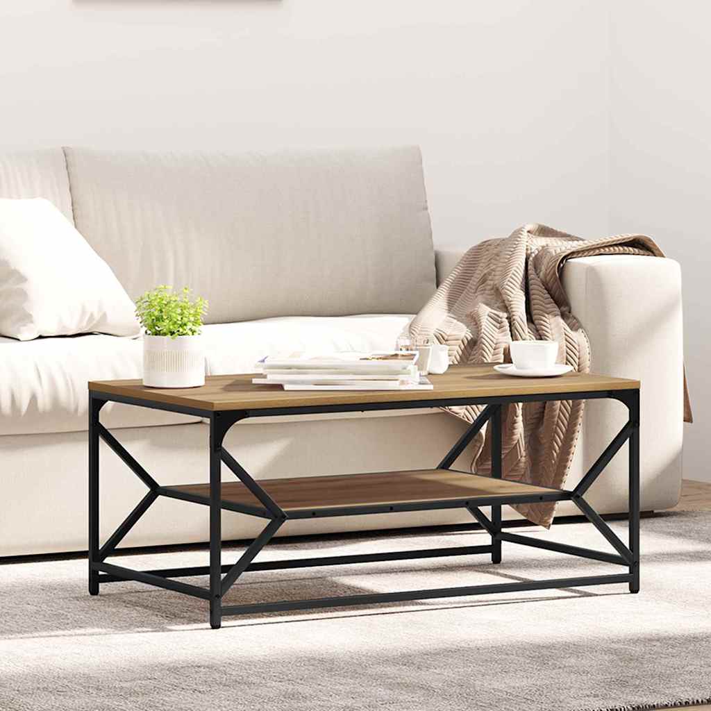 Table basse chêne artisanal 90 x 50 x 40 cm - XIOS