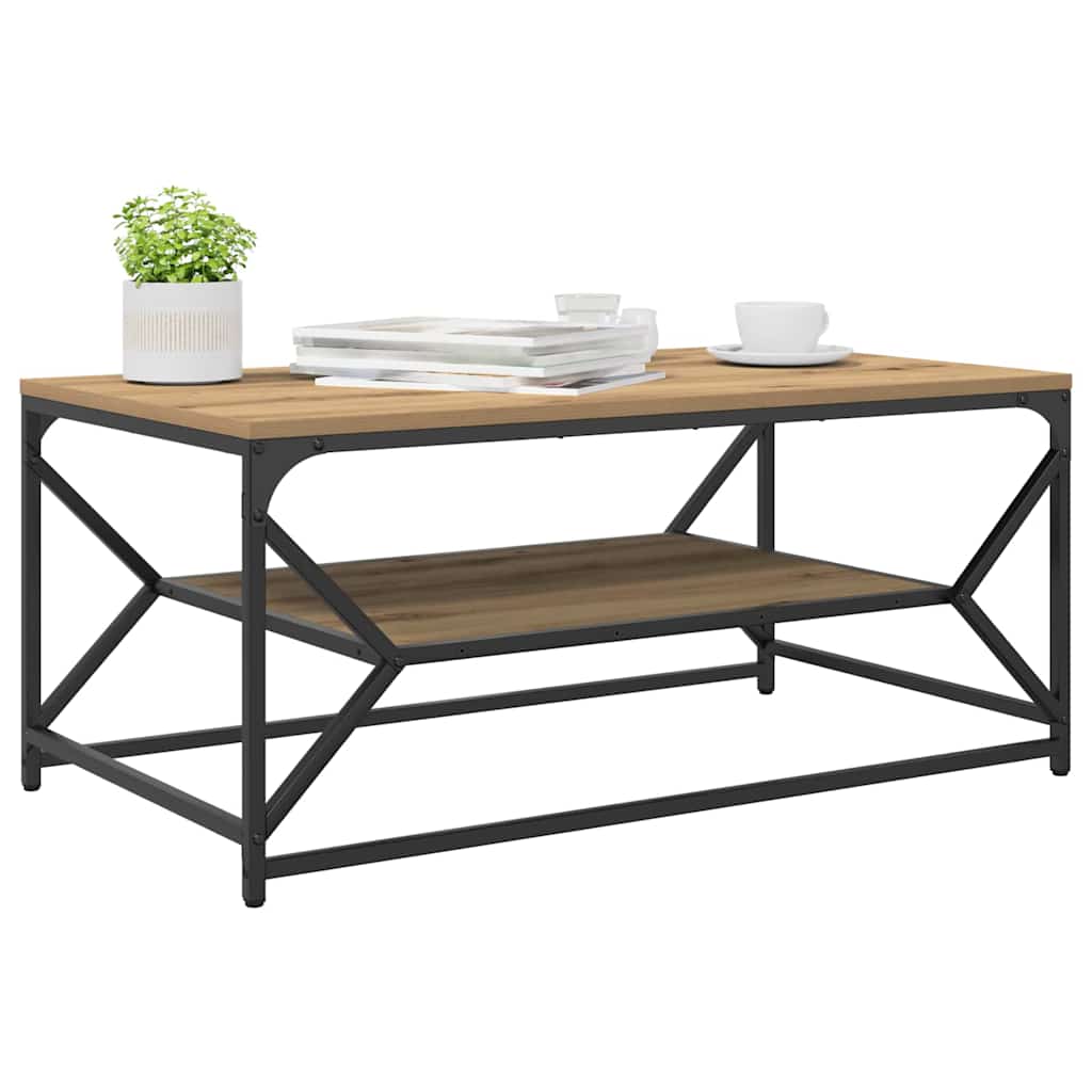 Table basse chêne artisanal 90 x 50 x 40 cm - XIOS
