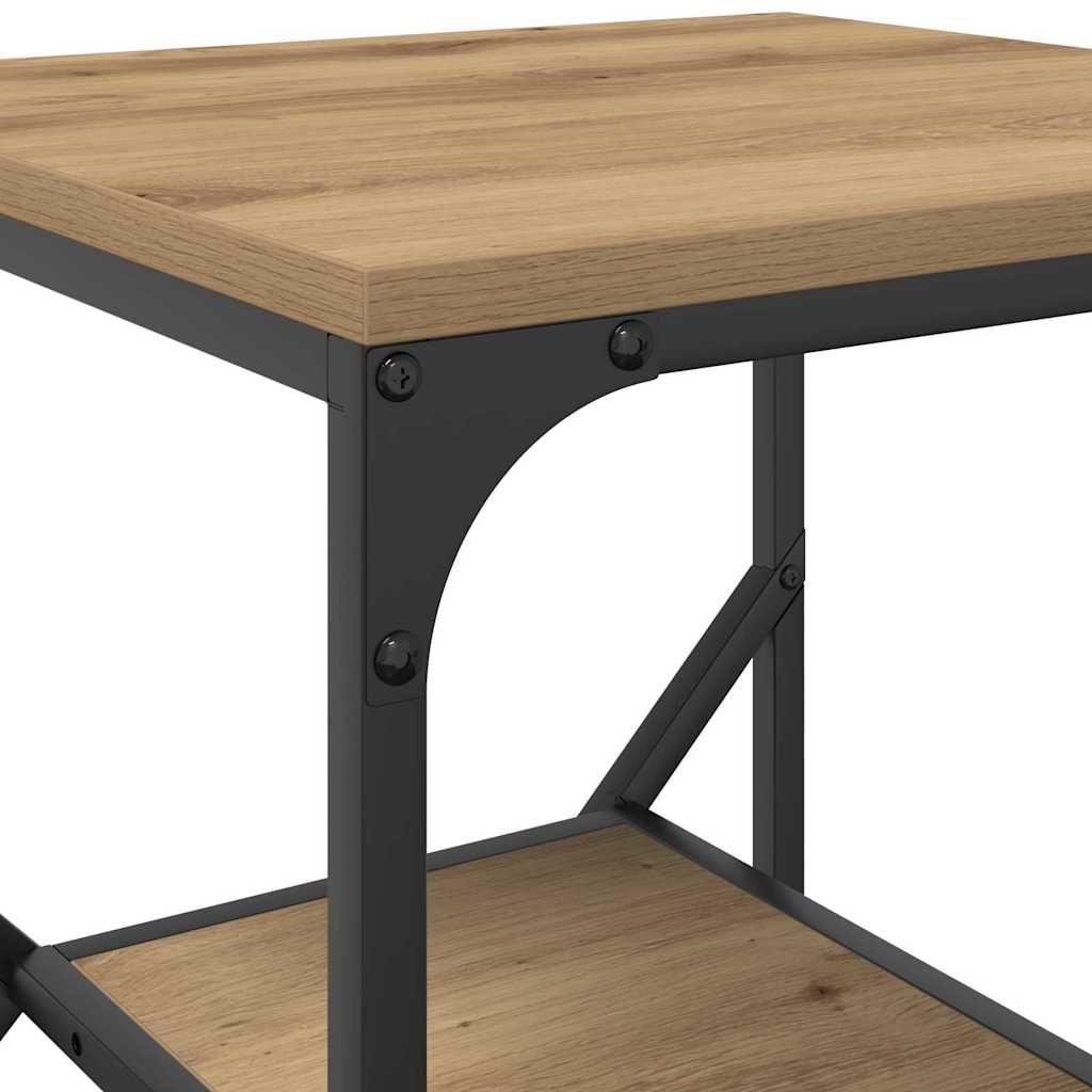 Table d'appoint chêne artisanal 41 x 40 x 60 cm