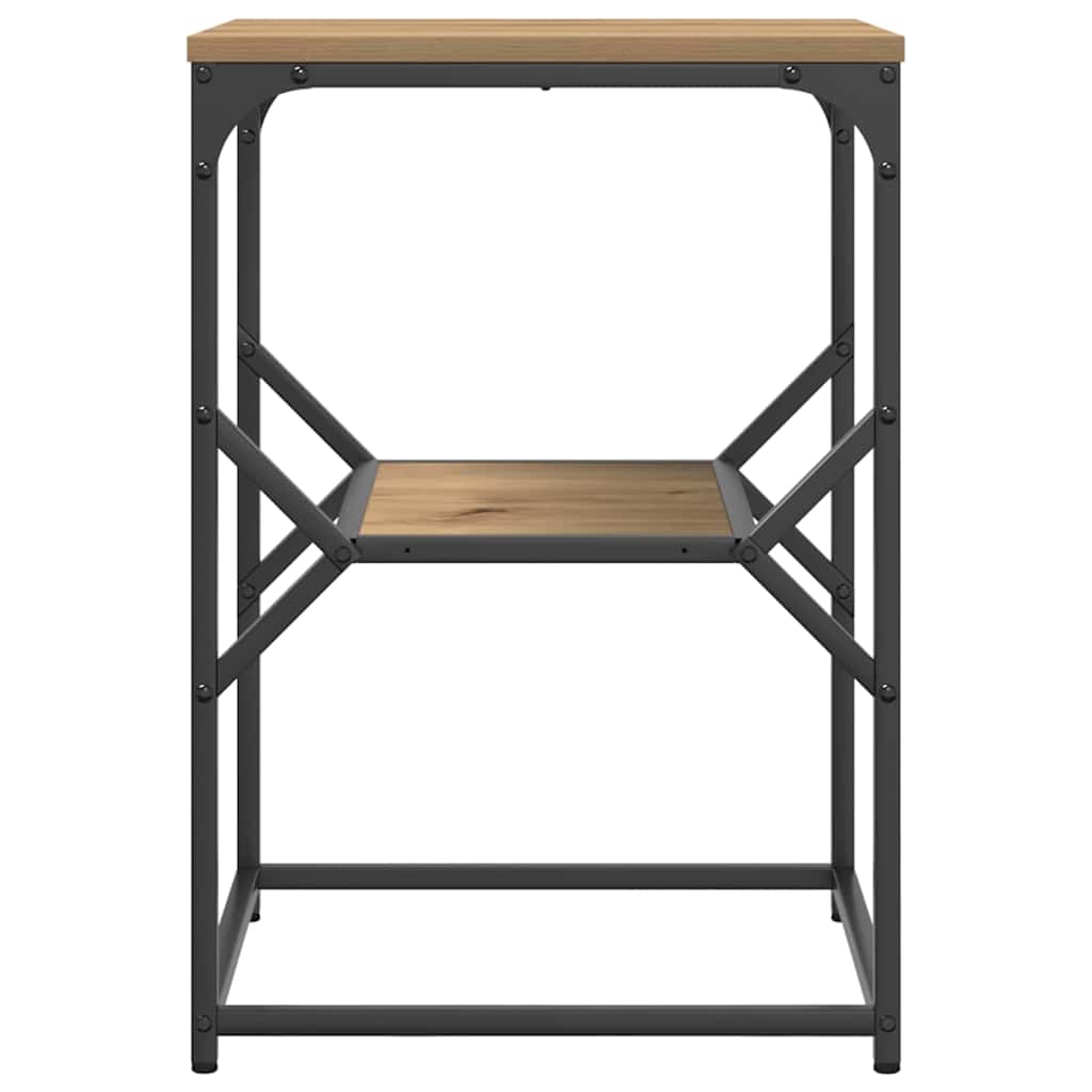 Table d'appoint chêne artisanal 41 x 40 x 60 cm