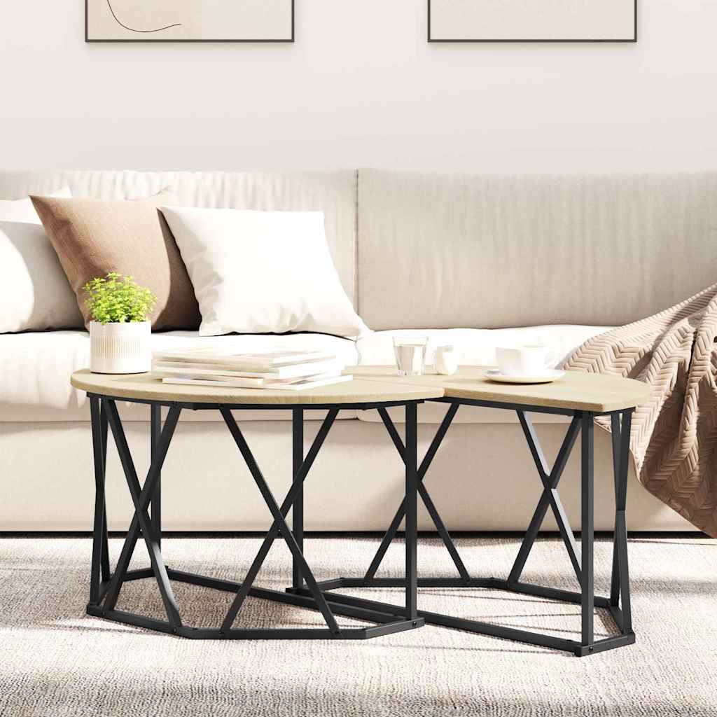 Table basse Chêne sonoma 80 x 80 x 42 cm - XIOS