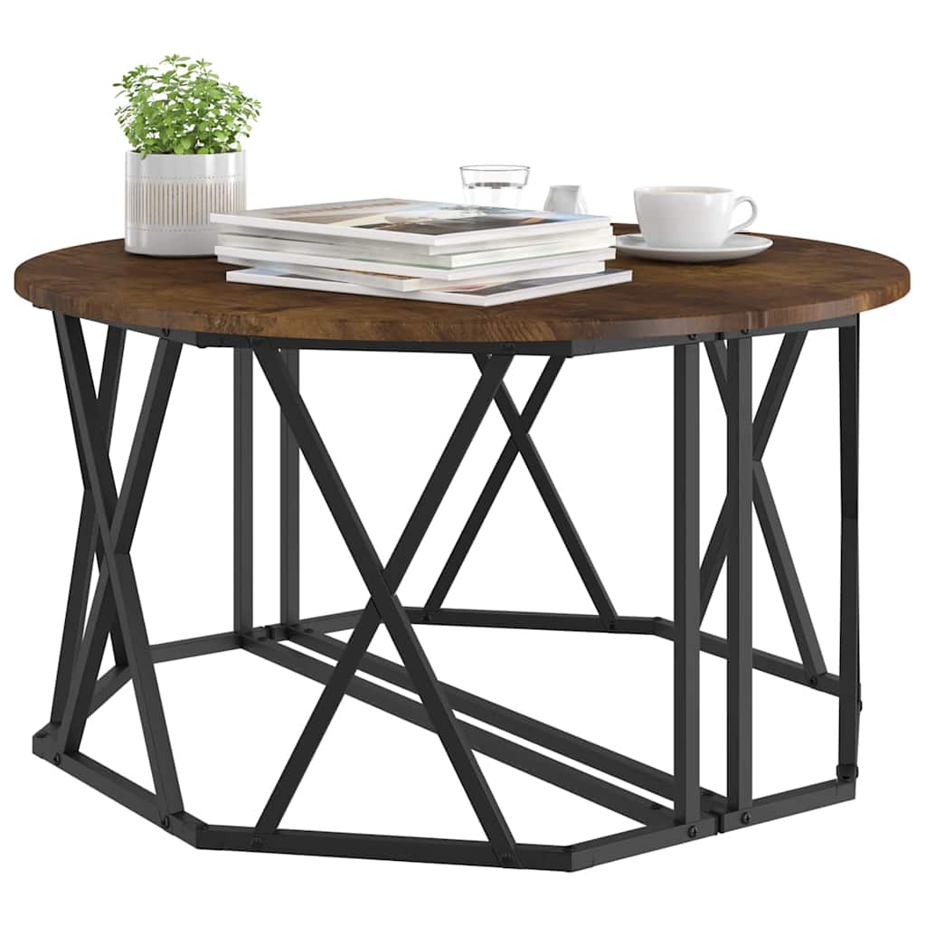 Table basse Chêne fumé 80 x 80 x 42 cm - XIOS