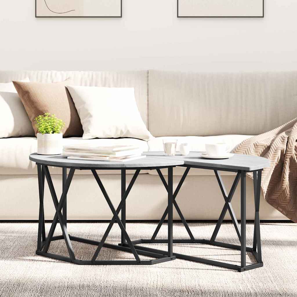 Table basse Sonoma gris 80 x 80 x 42 cm - XIOS