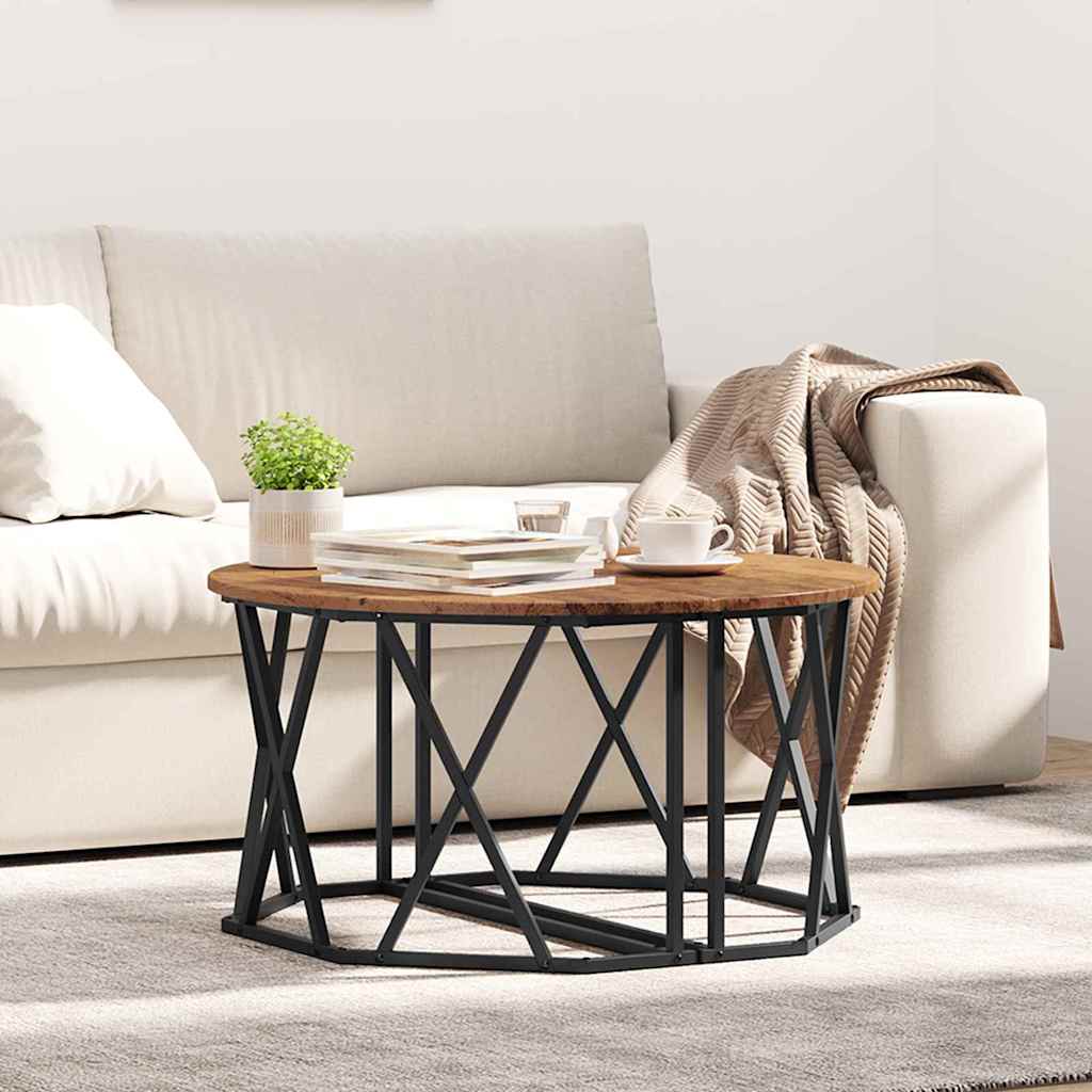Table basse Bois ancien 80 x 80 x 42 cm - XIOS
