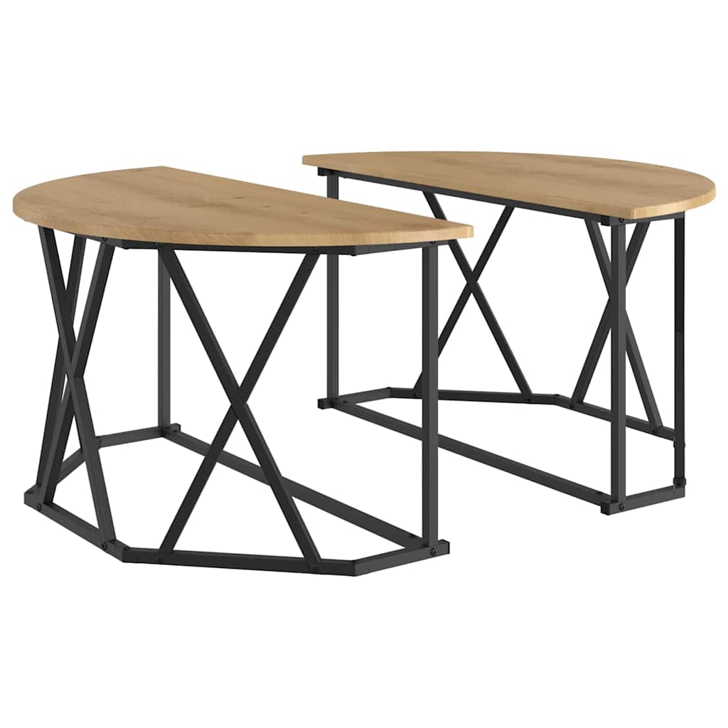 Table basse chêne artisanal 80 x 80 x 42 cm - XIOS