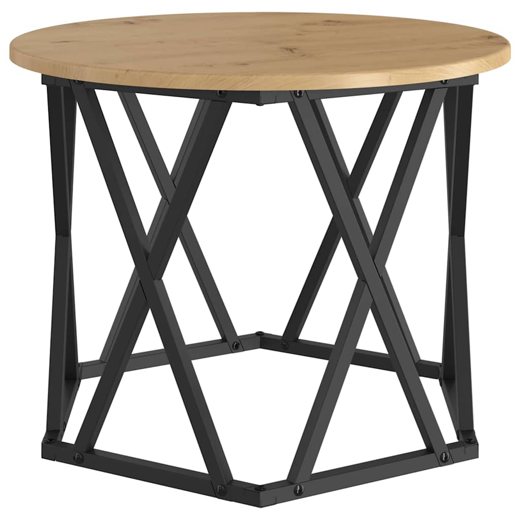 Table d'appoint empilable 3 pcs chêne artisanal 53 x 53 x 40 cm - XIOS