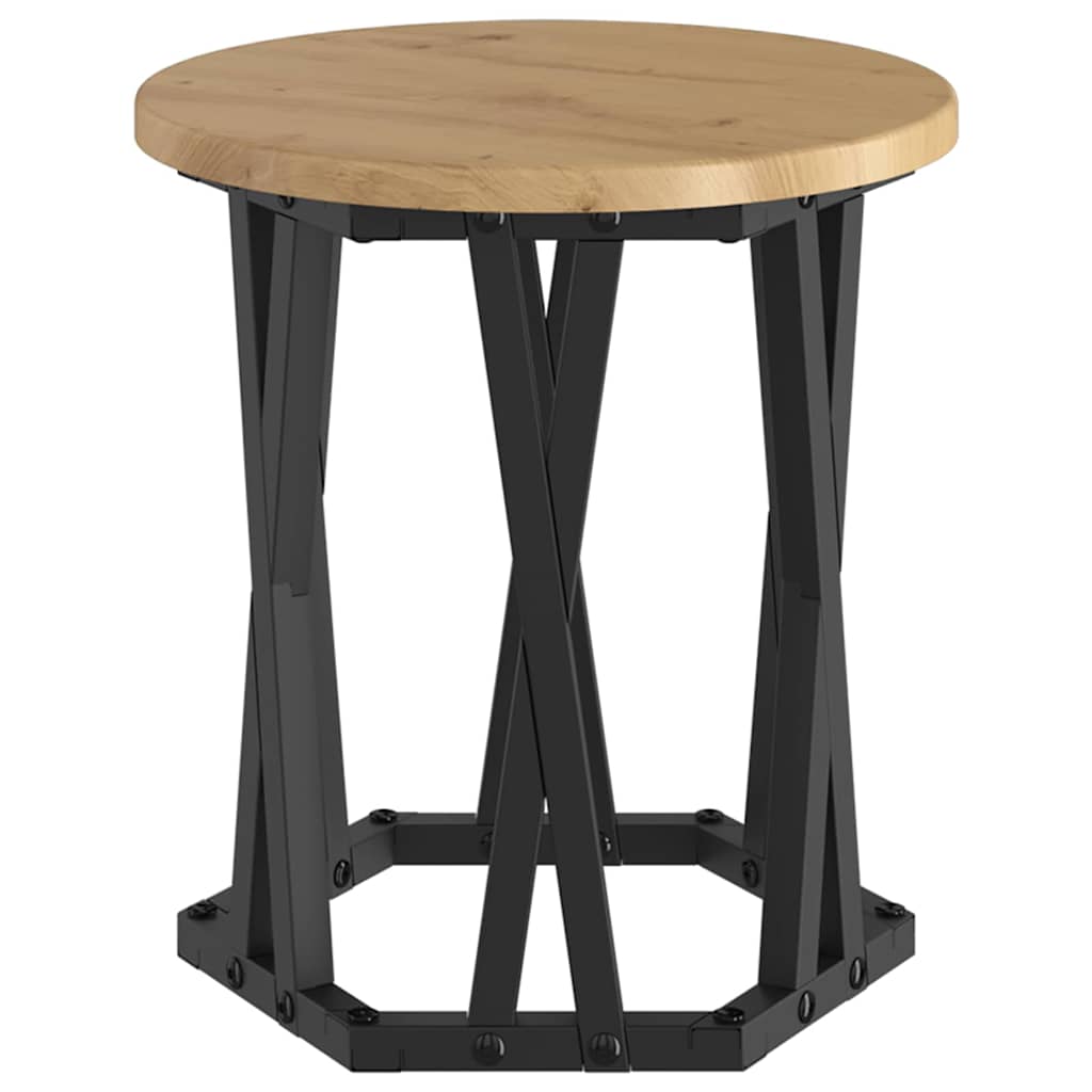 Table d'appoint empilable 3 pcs chêne artisanal 53 x 53 x 40 cm - XIOS