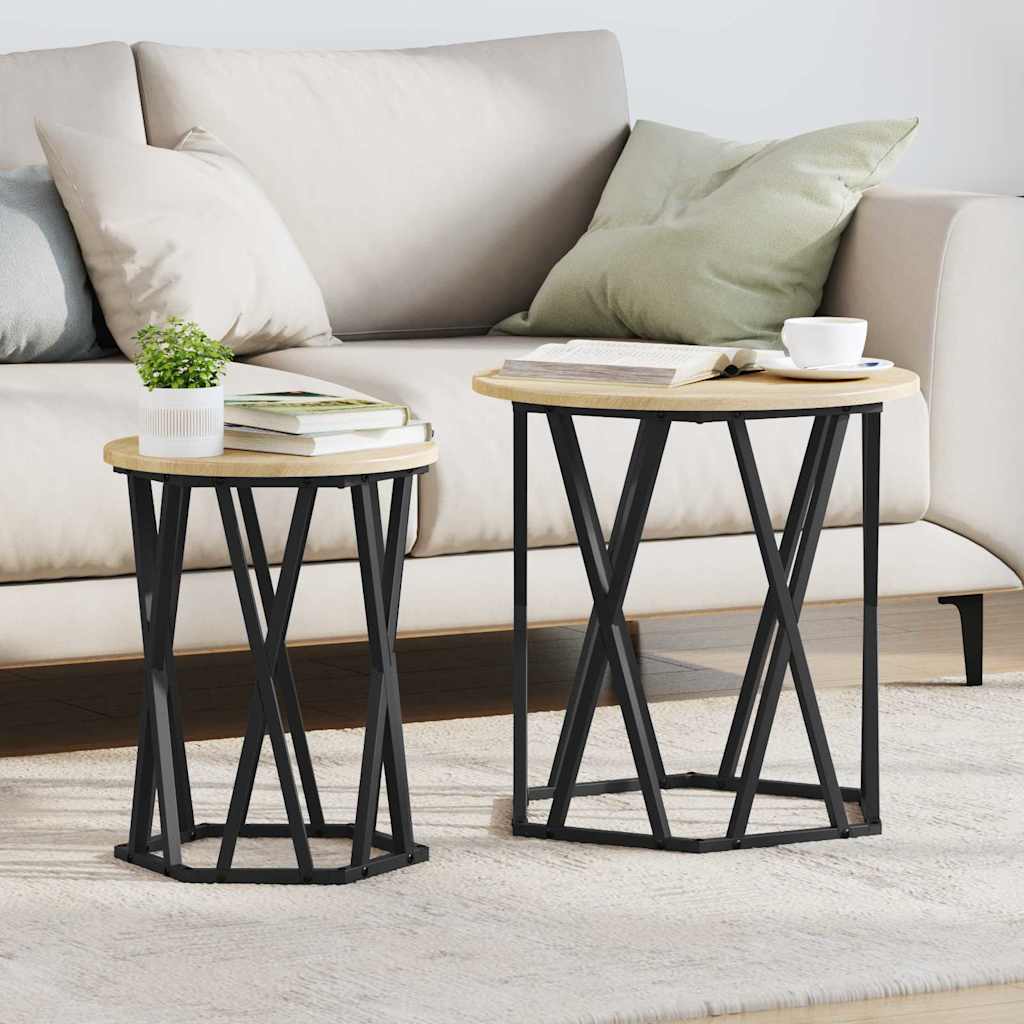 Table basse 2 pcs Chêne sonoma 50 x 50 x 50 cm - XIOS