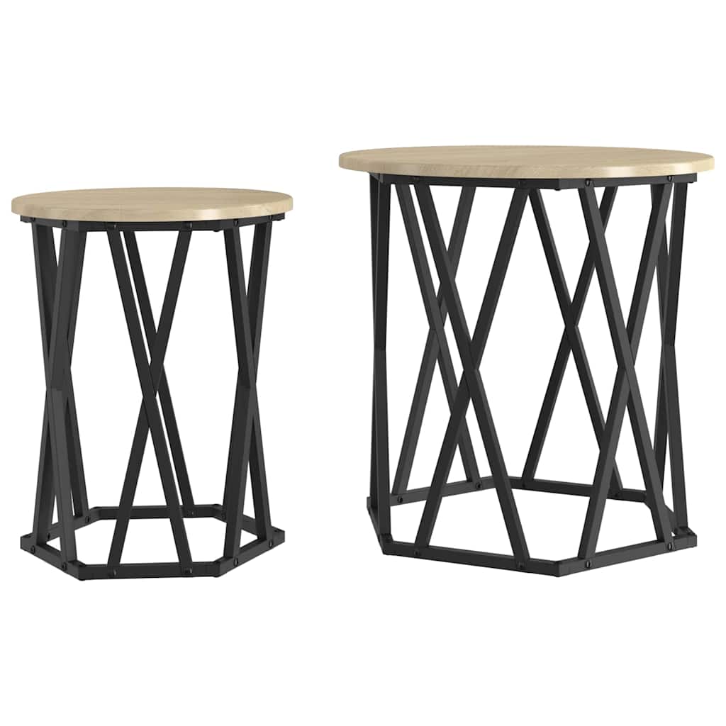 Table basse 2 pcs Chêne sonoma 50 x 50 x 50 cm - XIOS