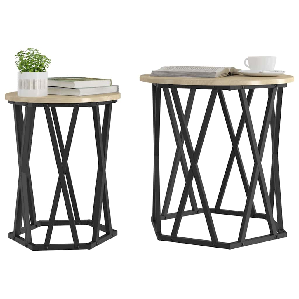 Table basse 2 pcs Chêne sonoma 50 x 50 x 50 cm - XIOS