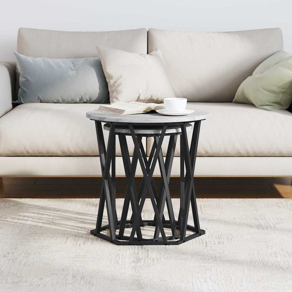 Table basse 2 pcs Sonoma gris 50 x 50 x 50 cm - XIOS
