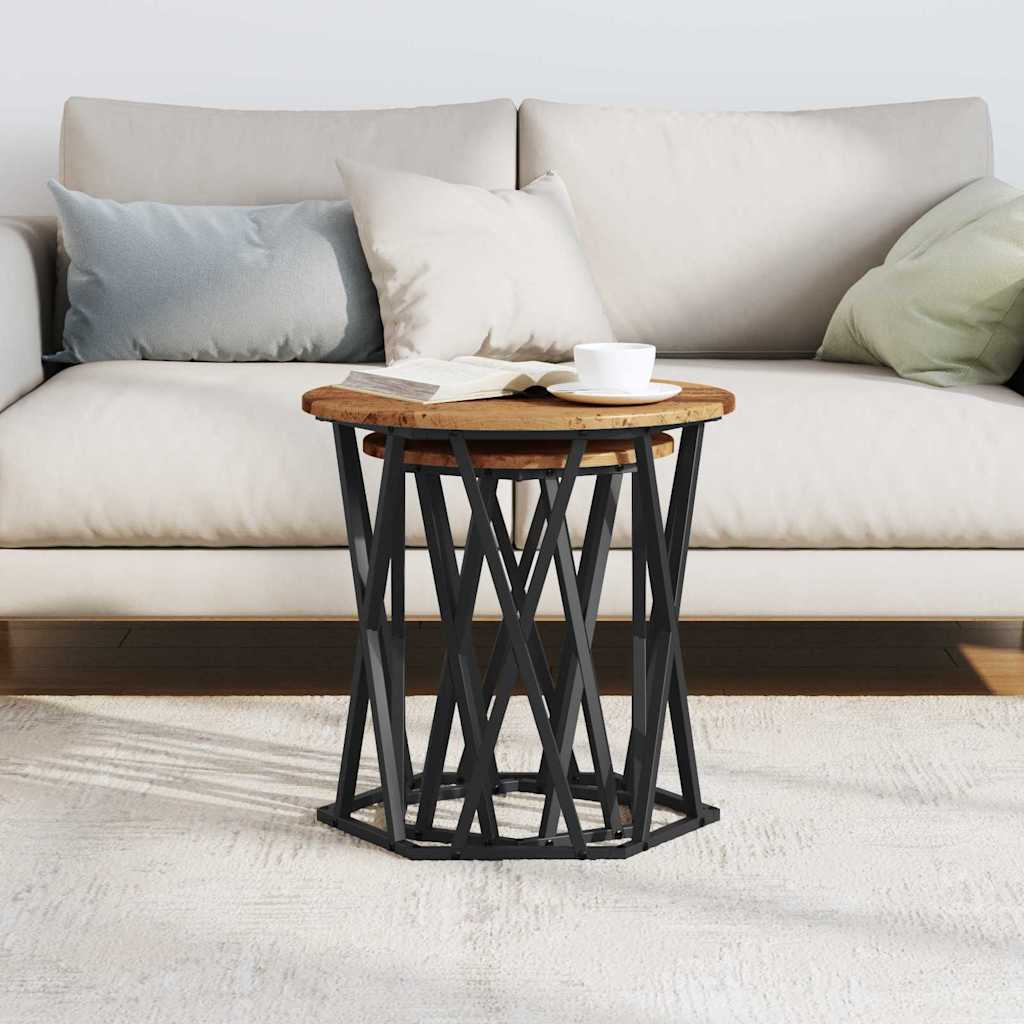 Table basse 2 pcs Bois ancien 50 x 50 x 50 cm - XIOS