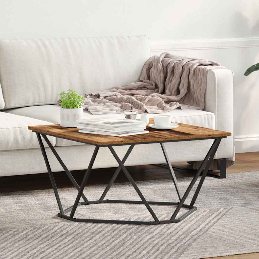 Table basse Bois ancien 80 x 80 x 45 cm - XIOS