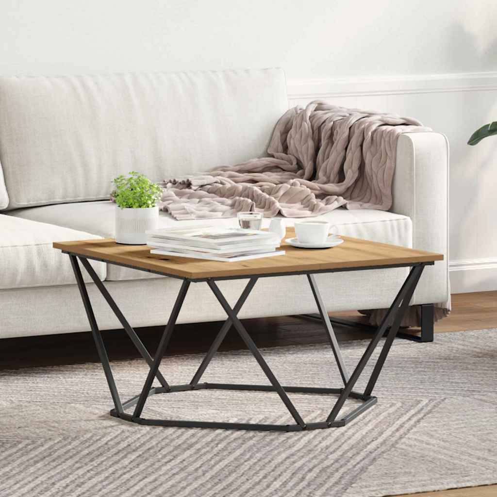 Table basse chêne artisanal 80 x 80 x 45 cm - XIOS