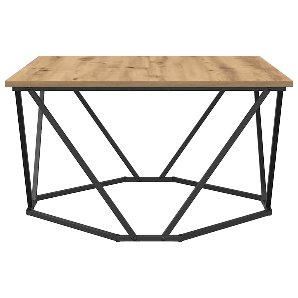 Table basse chêne artisanal 80 x 80 x 45 cm - XIOS