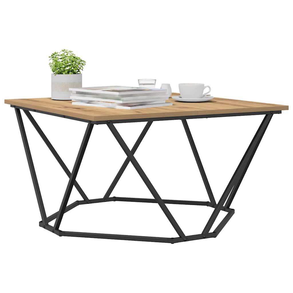 Table basse chêne artisanal 80 x 80 x 45 cm - XIOS