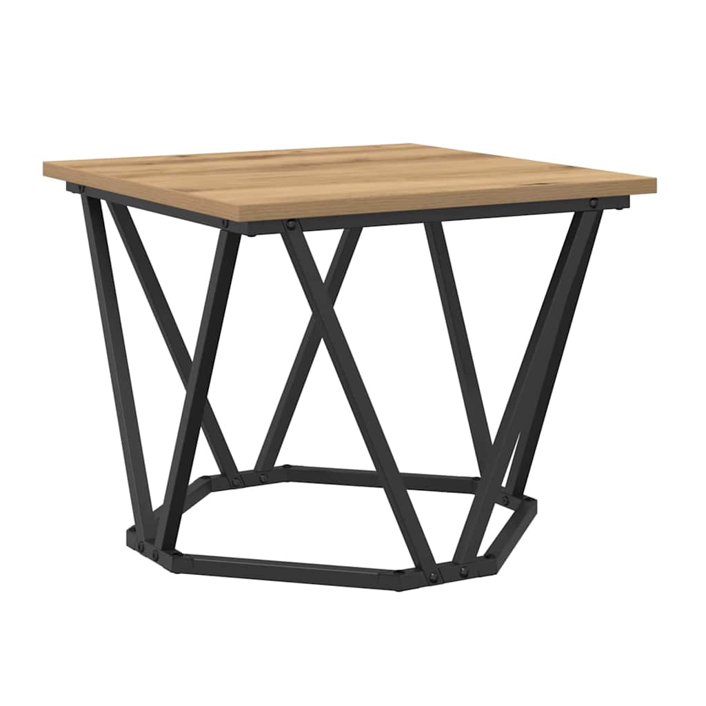 Table basse 3 pcs chêne artisanal 50 x 50 x 40 cm - XIOS