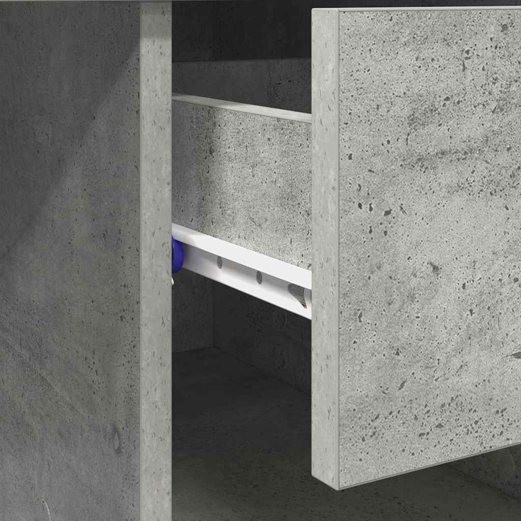 Bureau Gris béton 90 x 49.5 x 75 cm Bois d'ingénierie - XIOS