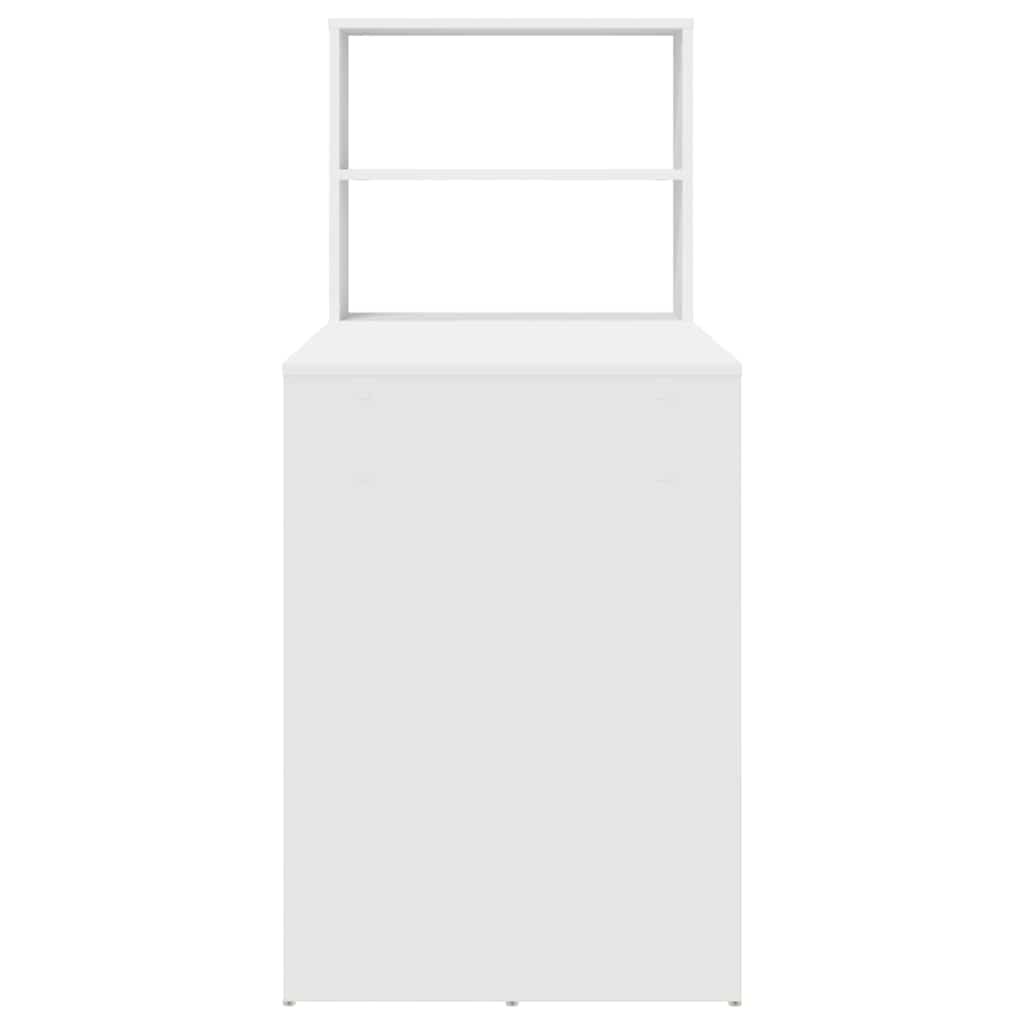 Bureau avec étagère Blanc 113 x 54 x 120 cm Bois d'ingénierie - XIOS