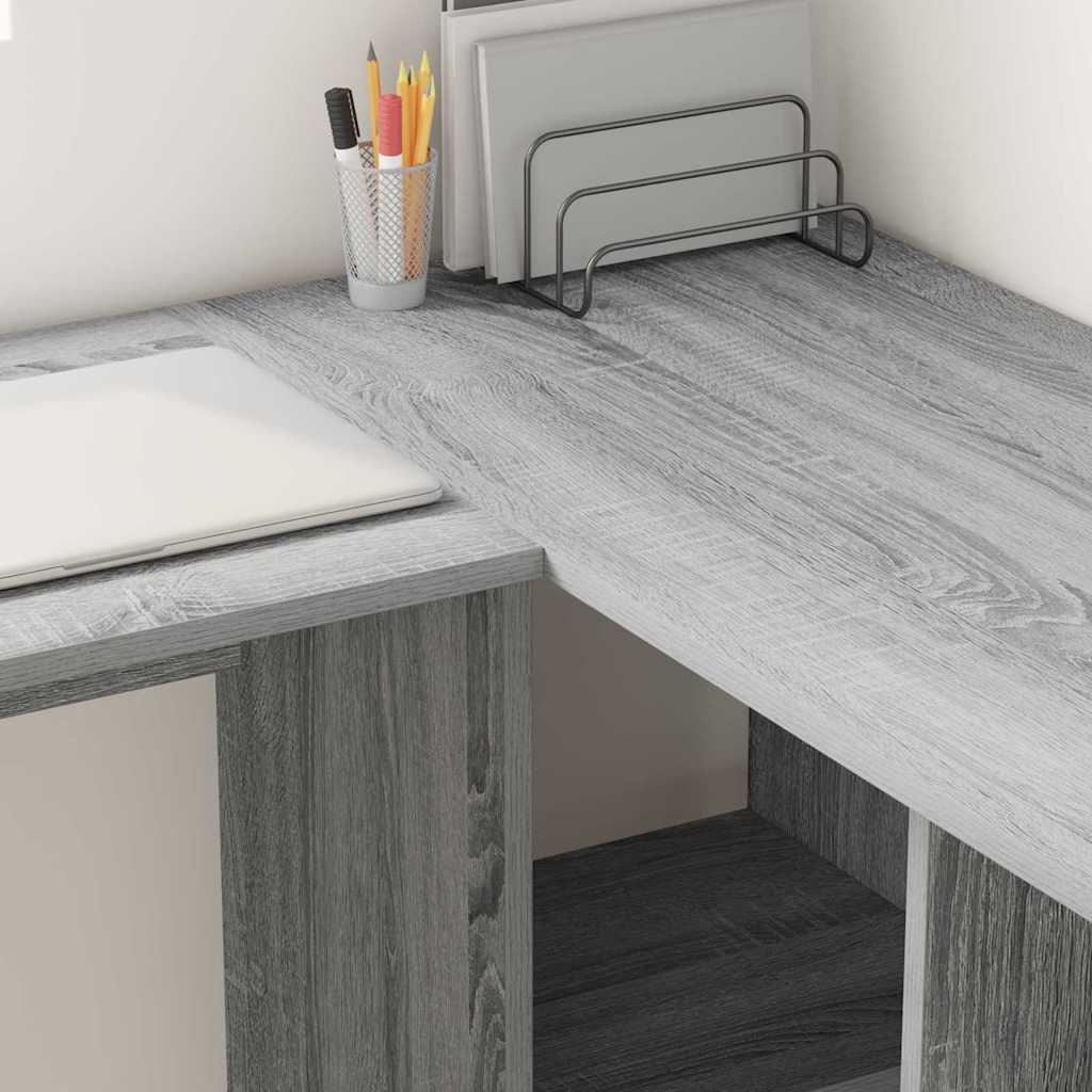 Bureau Sonoma gris 142 x 102 x 73 cm Bois d'ingénierie - XIOS