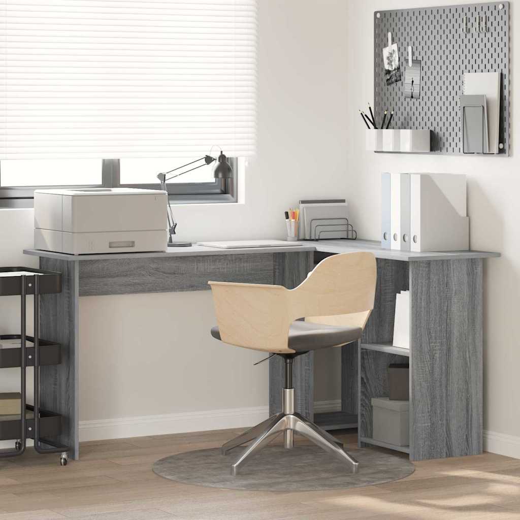 Bureau Sonoma gris 142 x 102 x 73 cm Bois d'ingénierie - XIOS