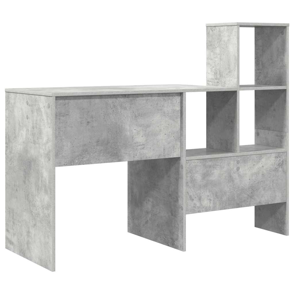 Bureau Gris béton 131,5 x 50 x 106,5 cm Bois d'ingénierie - XIOS