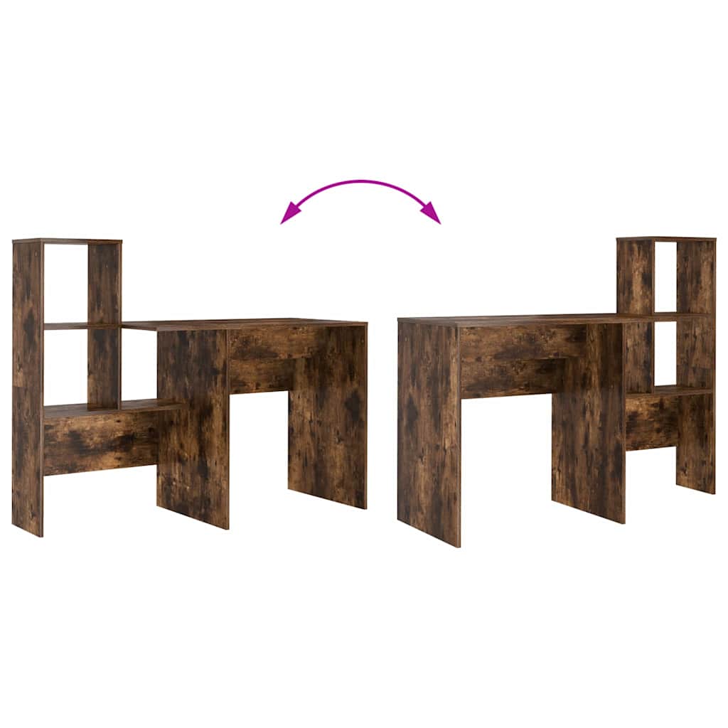 Bureau Chêne fumé 131,5 x 50 x 106,5 cm Bois d'ingénierie - XIOS