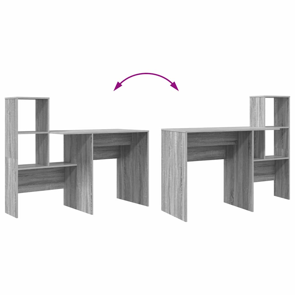 Bureau Sonoma gris 131,5 x 50 x 106,5 cm Bois d'ingénierie - XIOS