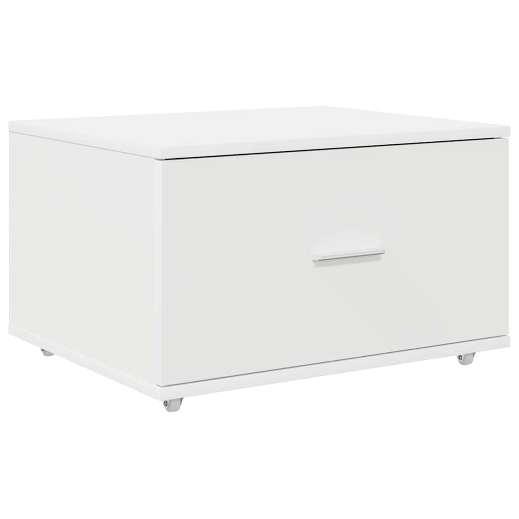 Cabinet à tiroirs blanc 55x45x33.5 cm en bois d'ingénierie