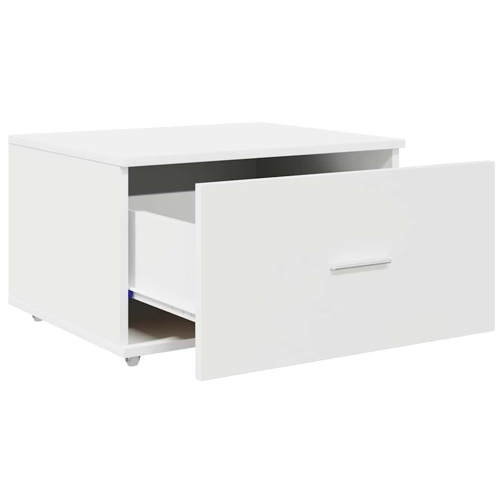 Cabinet à tiroirs blanc 55x45x33.5 cm en bois d'ingénierie
