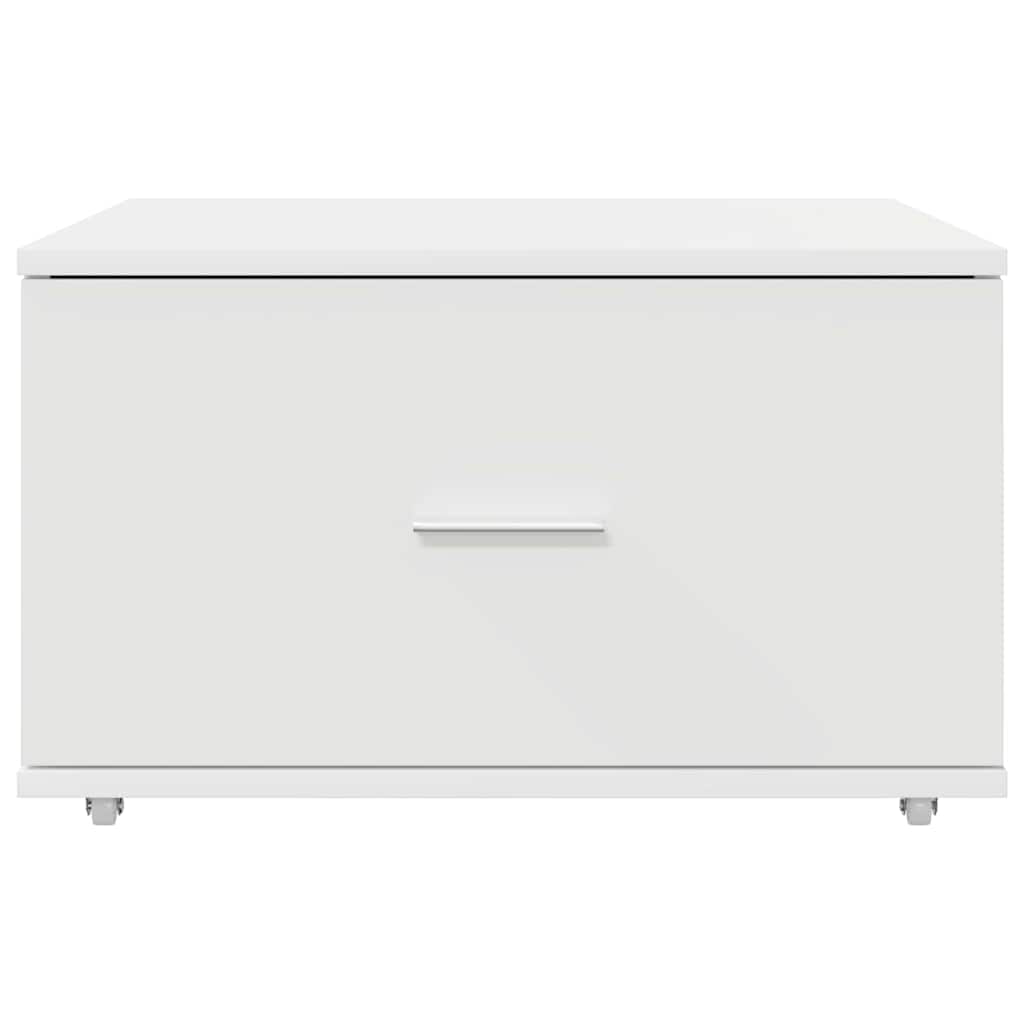 Cabinet à tiroirs blanc 55x45x33.5 cm en bois d'ingénierie