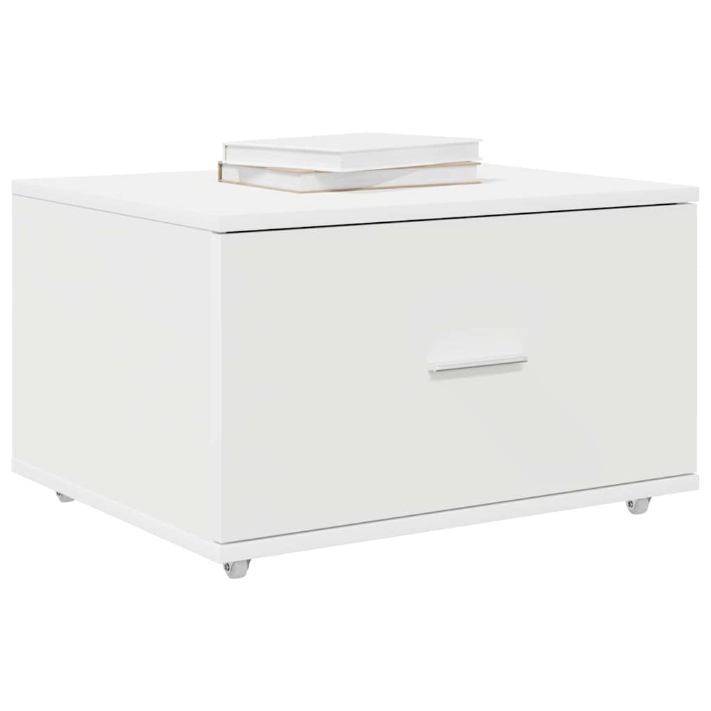 Cabinet à tiroirs blanc 55x45x33.5 cm en bois d'ingénierie