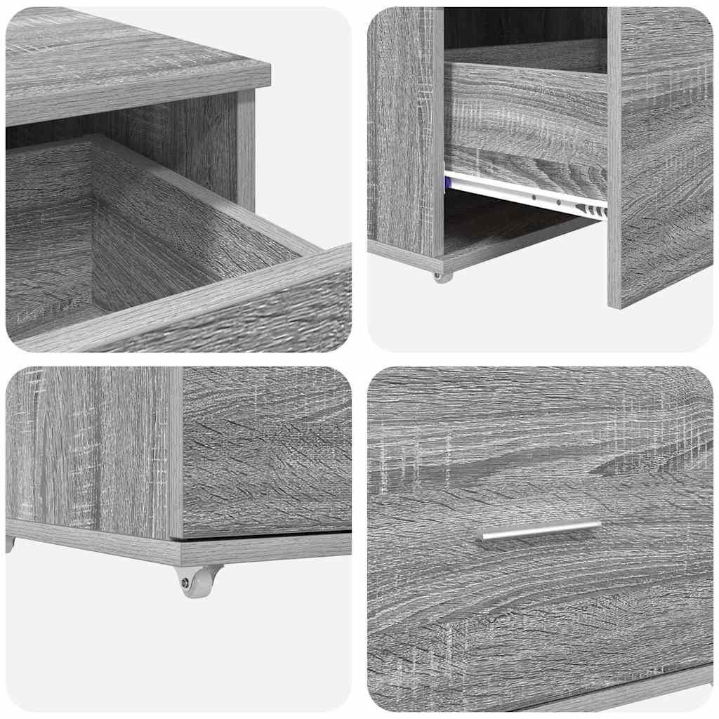 Cabinet à Tiroirs Gris Sonoma Bois d'ingénierie Moyen